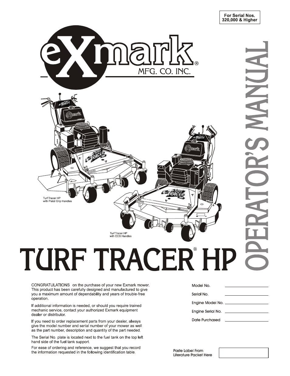 Exmark TT4817KAC User Manual | 52 pages