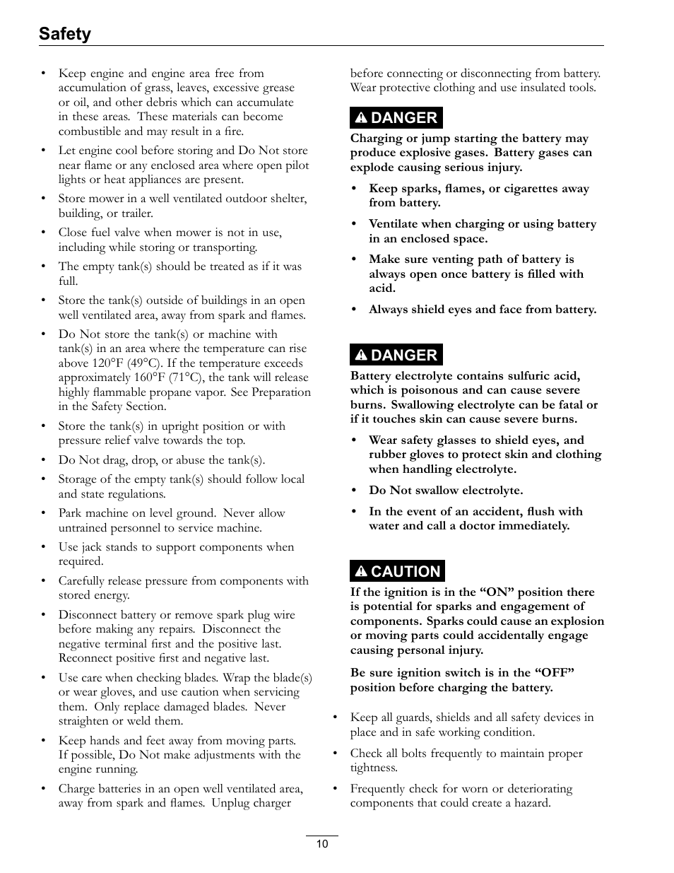 Safety | Exmark Turf Tracer S-Series 000 & higher User Manual | Page 10 / 52