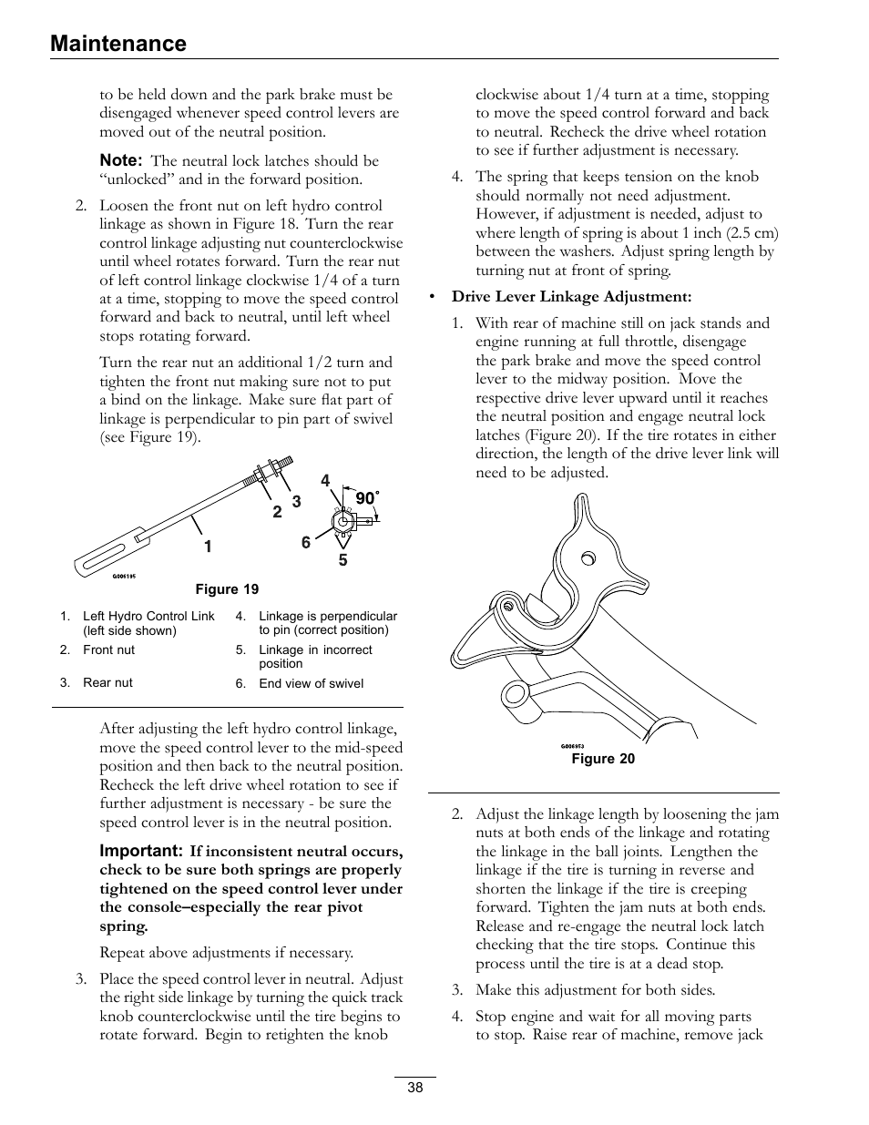 Maintenance | Exmark Turf Tracer S-Series 000 & higher User Manual | Page 38 / 52