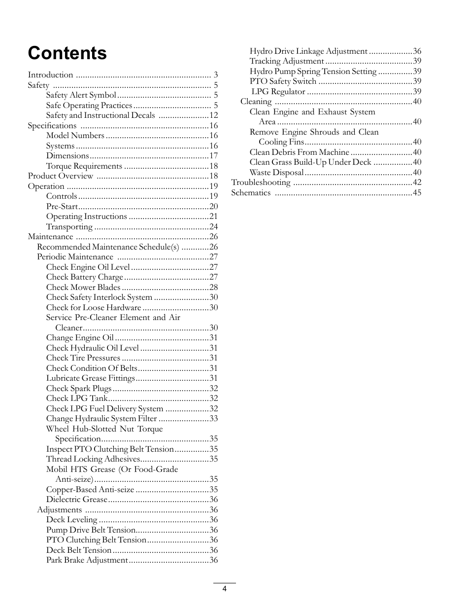 Exmark Turf Tracer S-Series 000 & higher User Manual | Page 4 / 52
