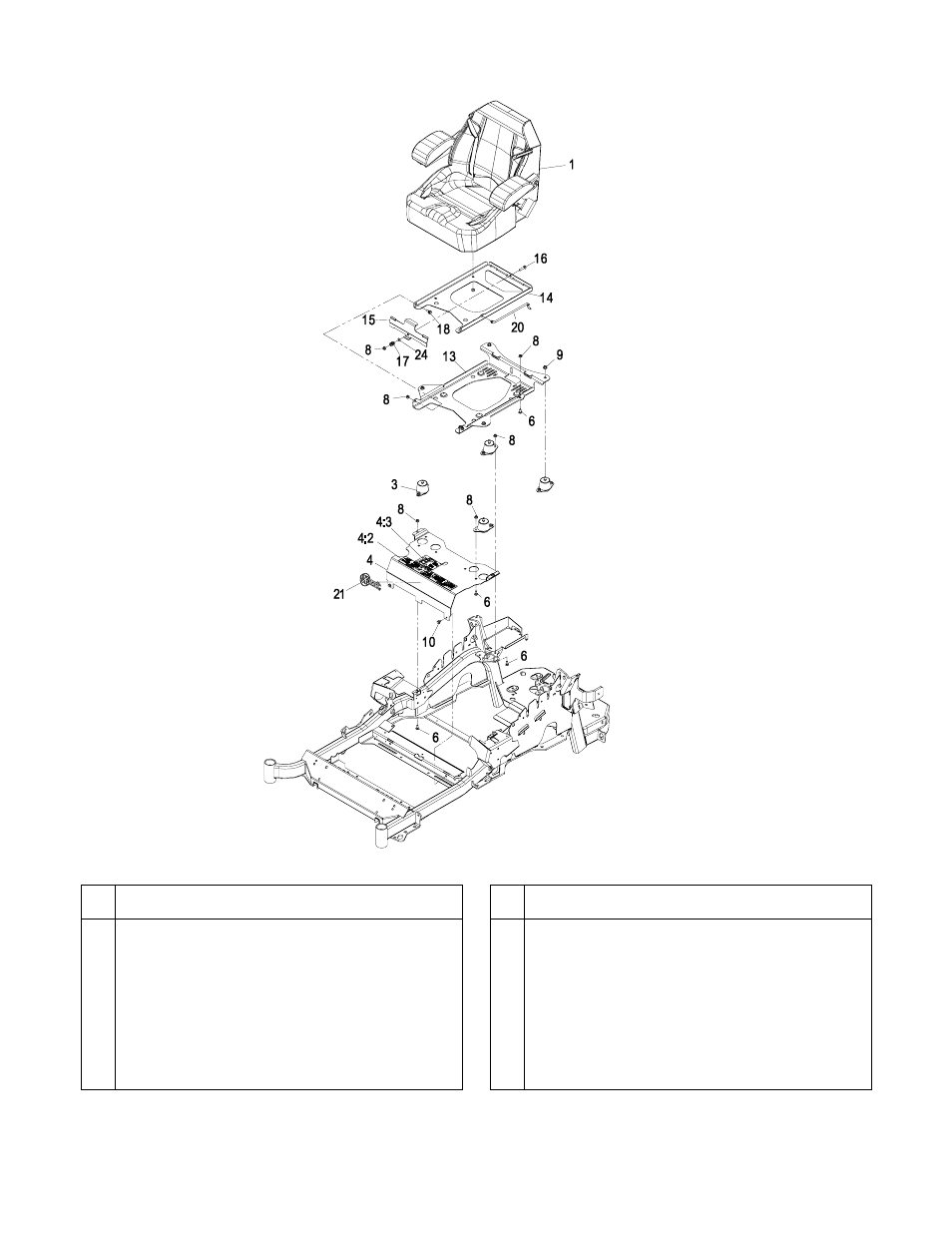 Seat group | Exmark S/N 790 User Manual | Page 24 / 40