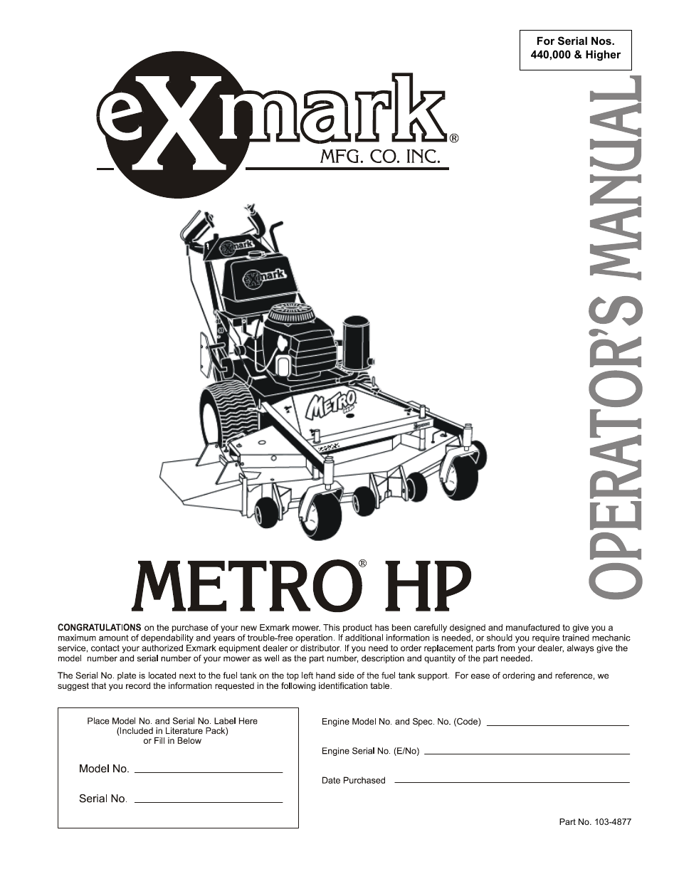 Exmark Mhp3615kac User Manual | 40 pages