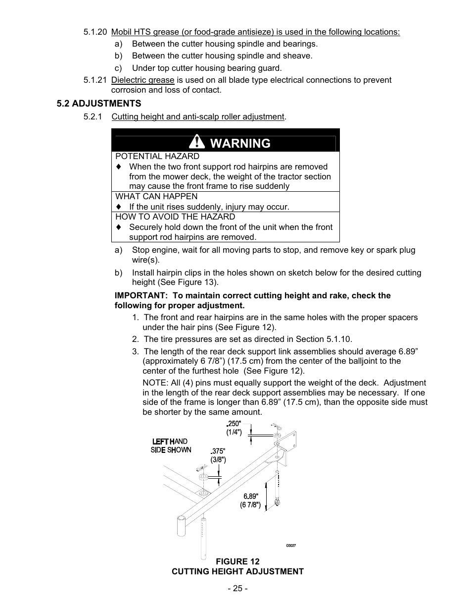 Warning | Exmark Mhp3615kac User Manual | Page 30 / 40