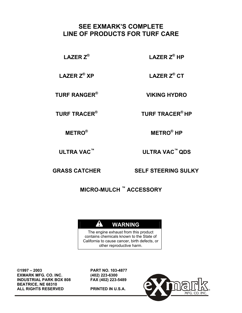 Exmark Mhp3615kac User Manual | Page 40 / 40