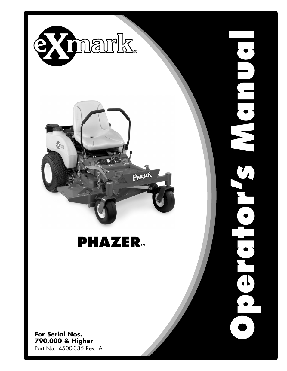 Exmark Phazer PHZ19KA343 User Manual | 40 pages