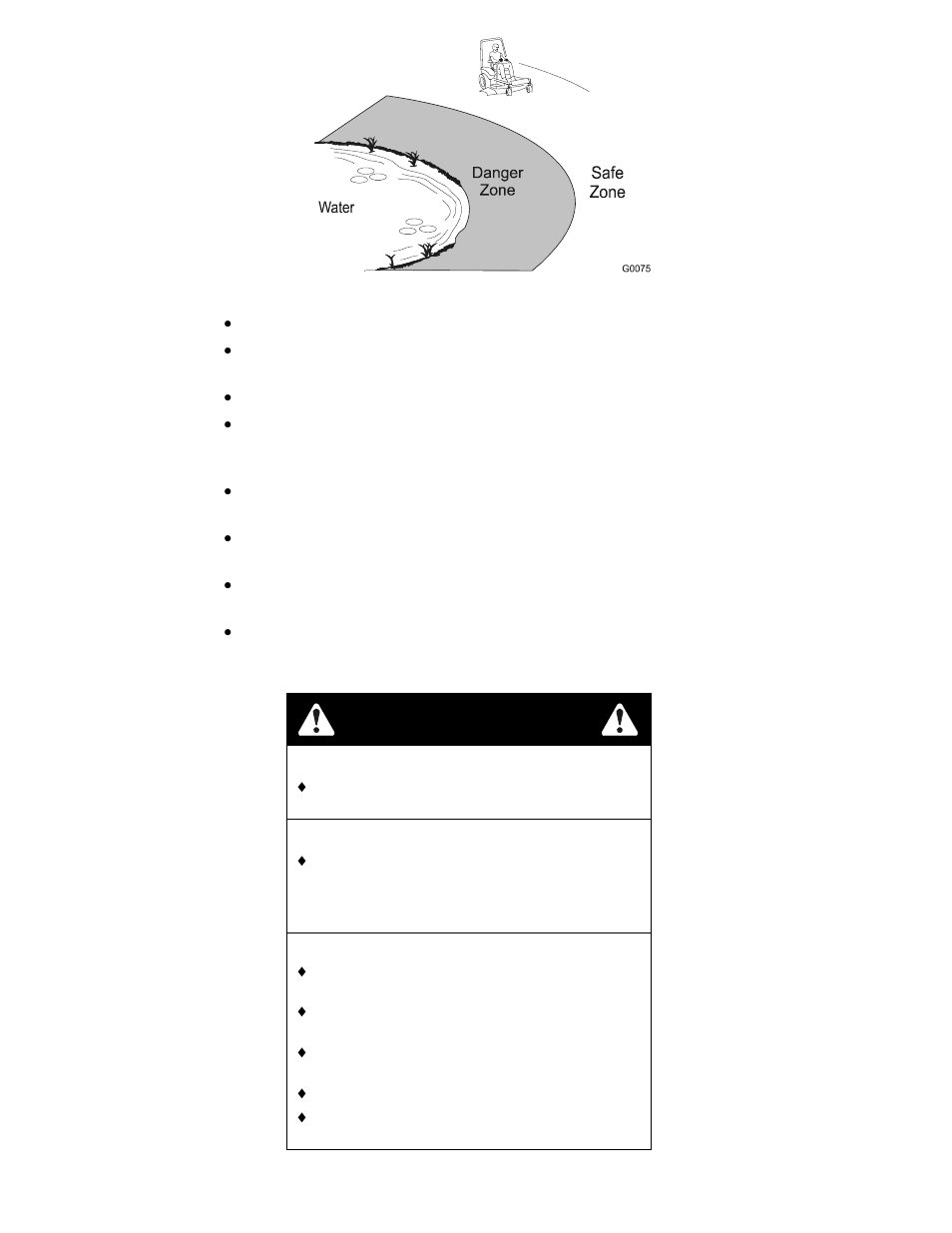 Warning | Exmark Lazer Z CT User Manual | Page 11 / 48