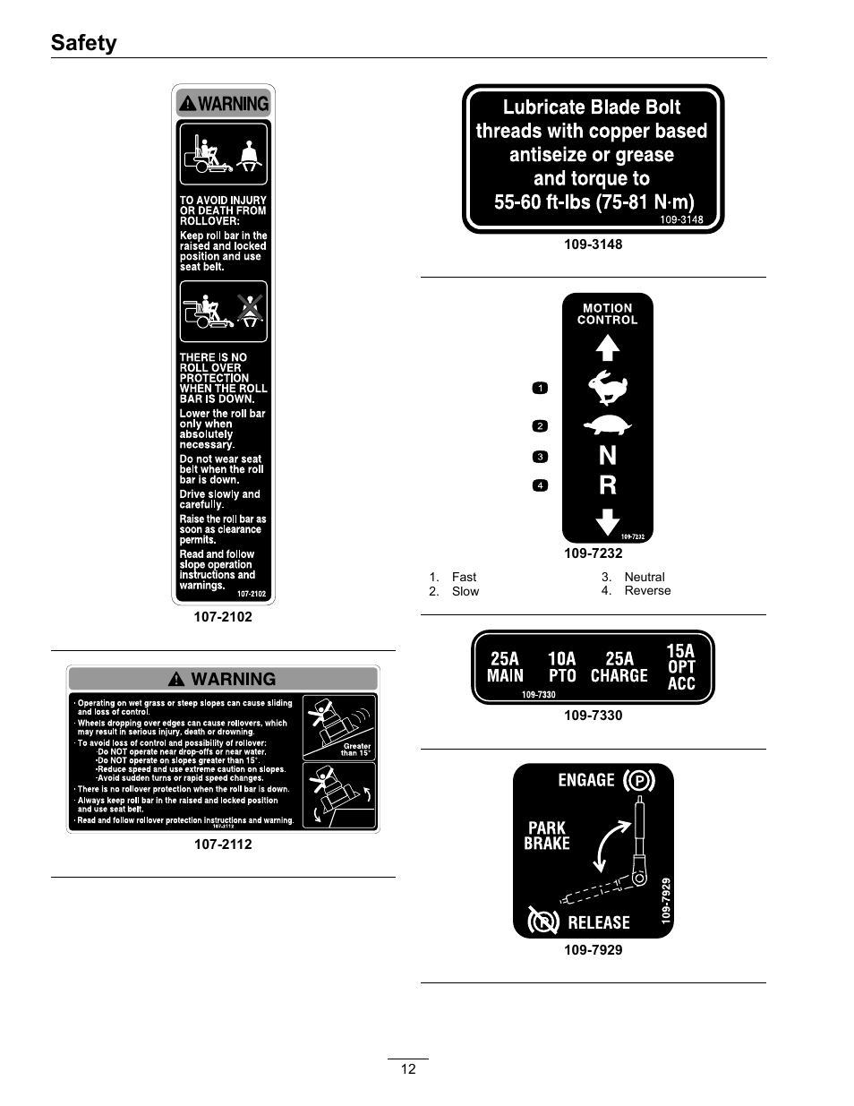 Safety | Exmark Lazer Z Mower 4500-507 User Manual | Page 12 / 56