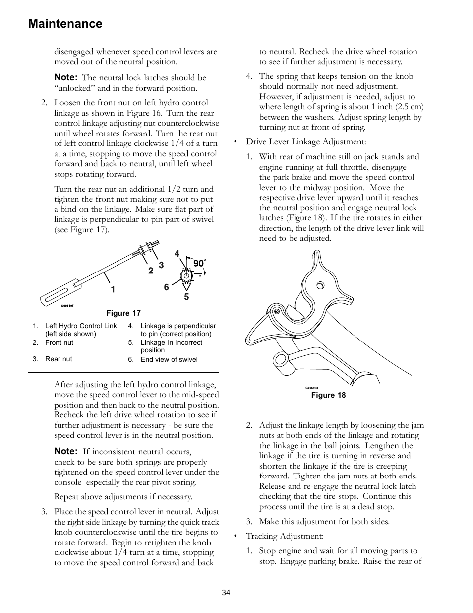 Maintenance | Exmark Turf Tracer HP 4500-358 User Manual | Page 34 / 48