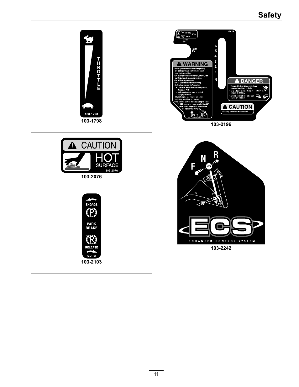 Safety | Exmark Vikingtm Hydro 4500-355 User Manual | Page 11 / 44
