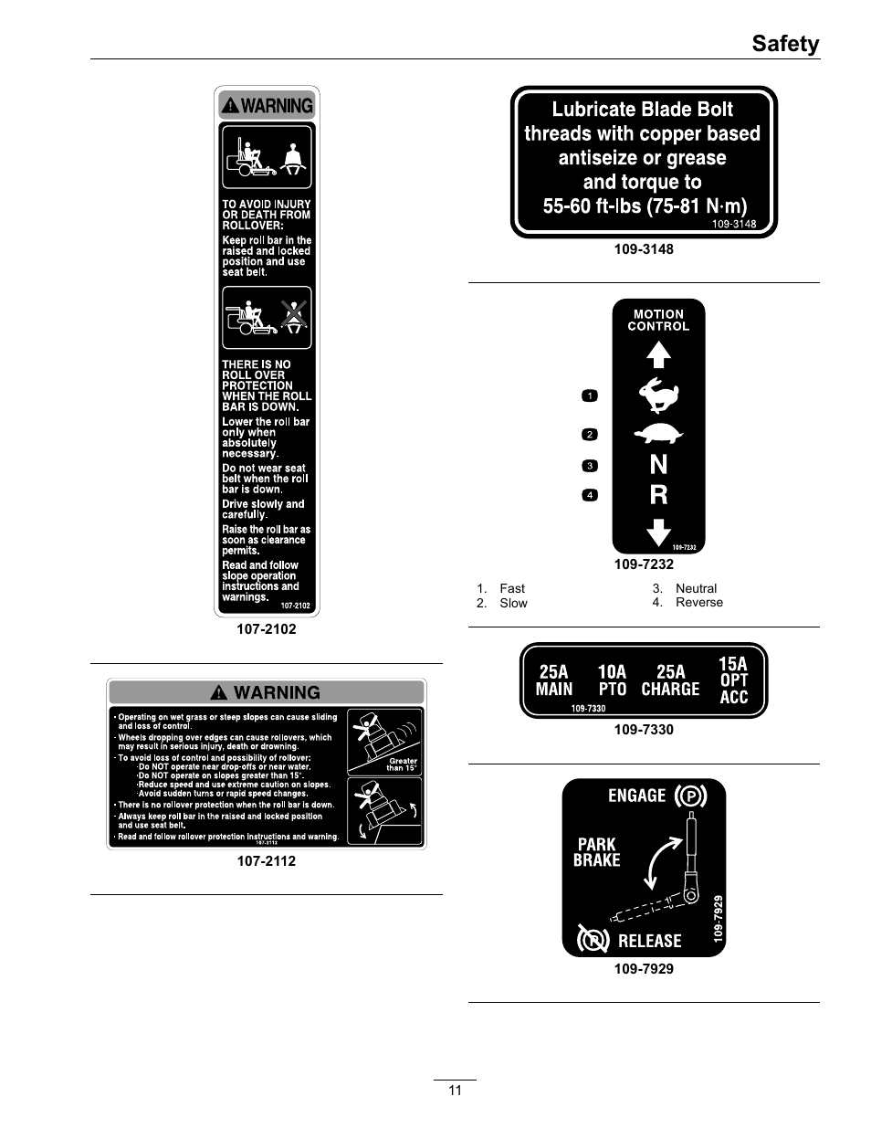 Safety | Exmark LAZER Z 4500-471 User Manual | Page 11 / 56