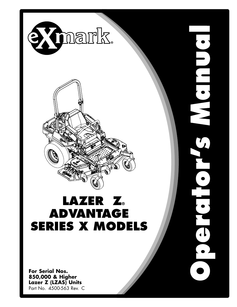 Exmark Lazer Z Advantage Series X User Manual | 64 pages