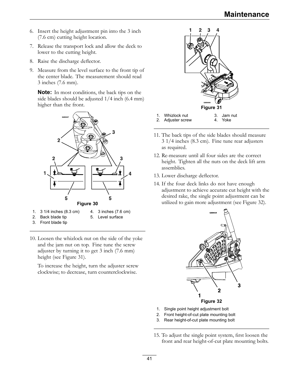 Maintenance | Exmark Lazer Z Advantage Series X User Manual | Page 41 / 64