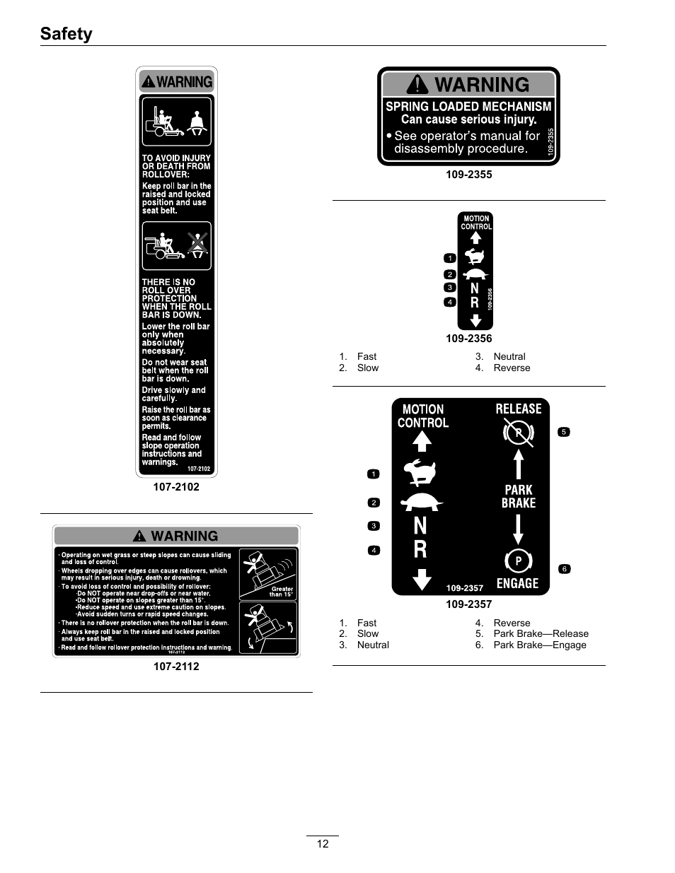 Safety | Exmark Frontrunner 4500-497 User Manual | Page 12 / 52