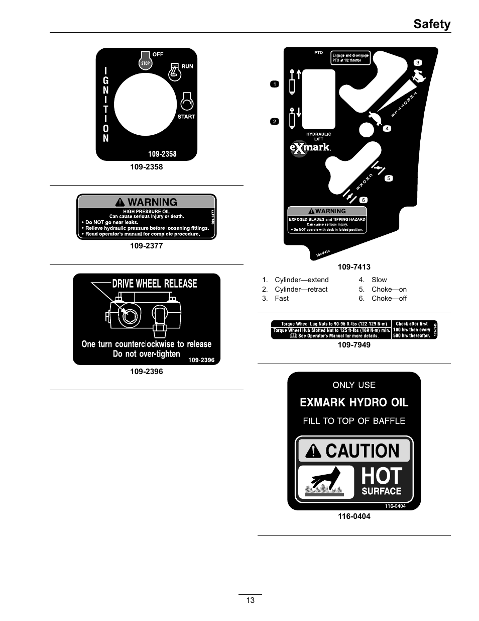 Safety | Exmark Frontrunner 4500-497 User Manual | Page 13 / 52