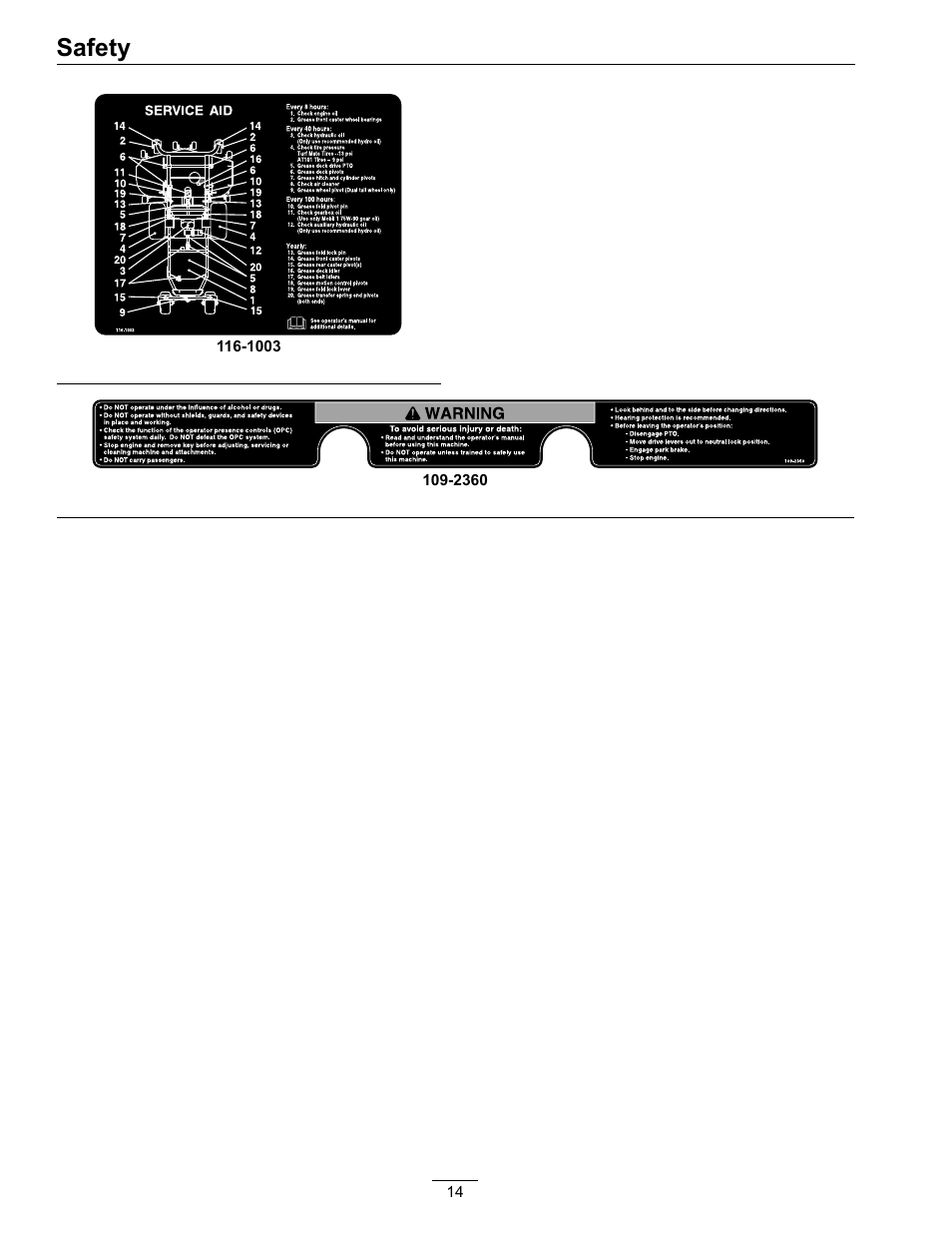 Safety | Exmark Frontrunner 4500-497 User Manual | Page 14 / 52