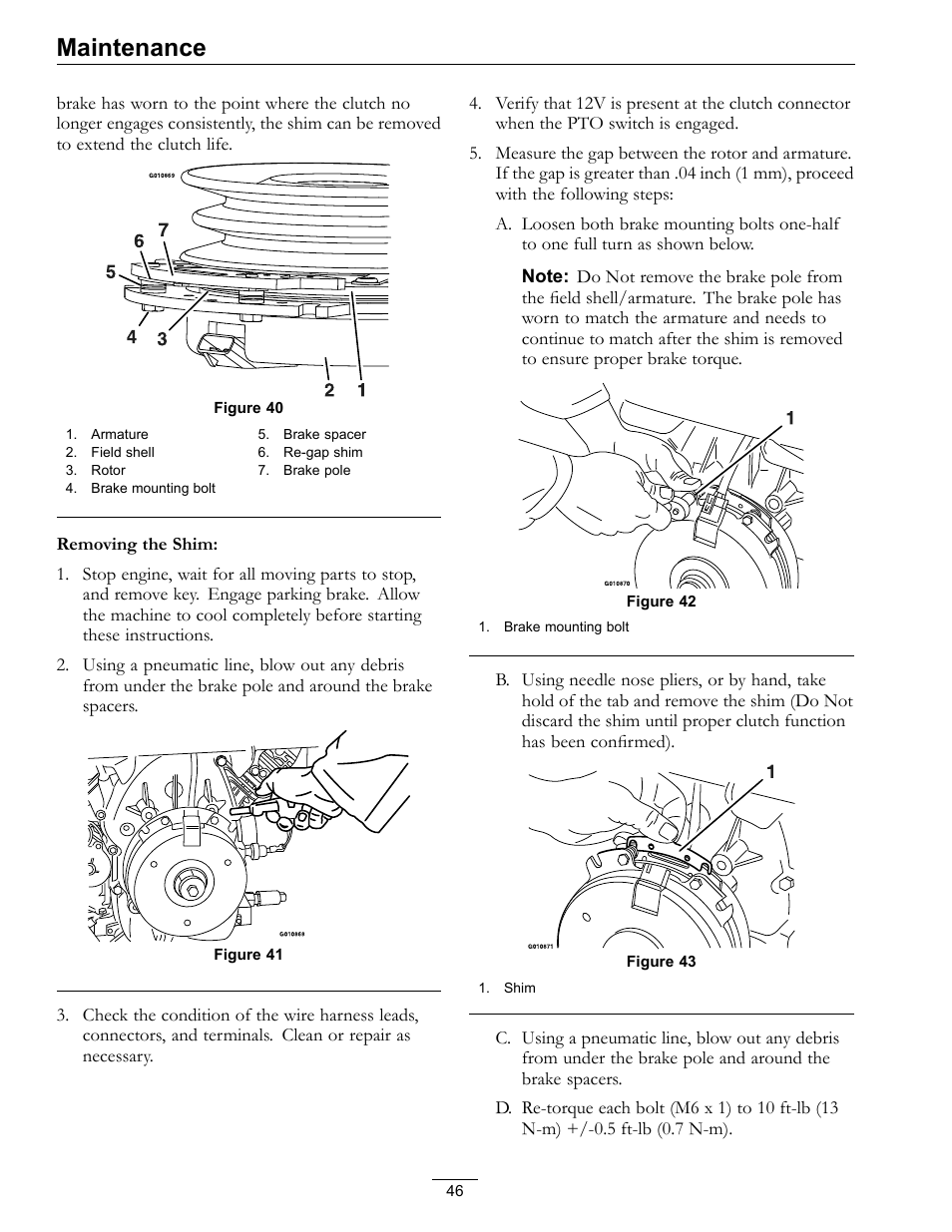 Maintenance | Exmark lazer Z 790 User Manual | Page 46 / 60