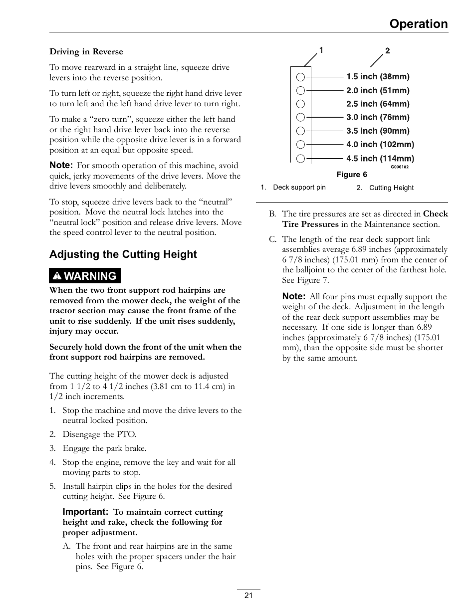 Operation | Exmark Turf Tracer x-series LP FMD524 User Manual | Page 21 / 48