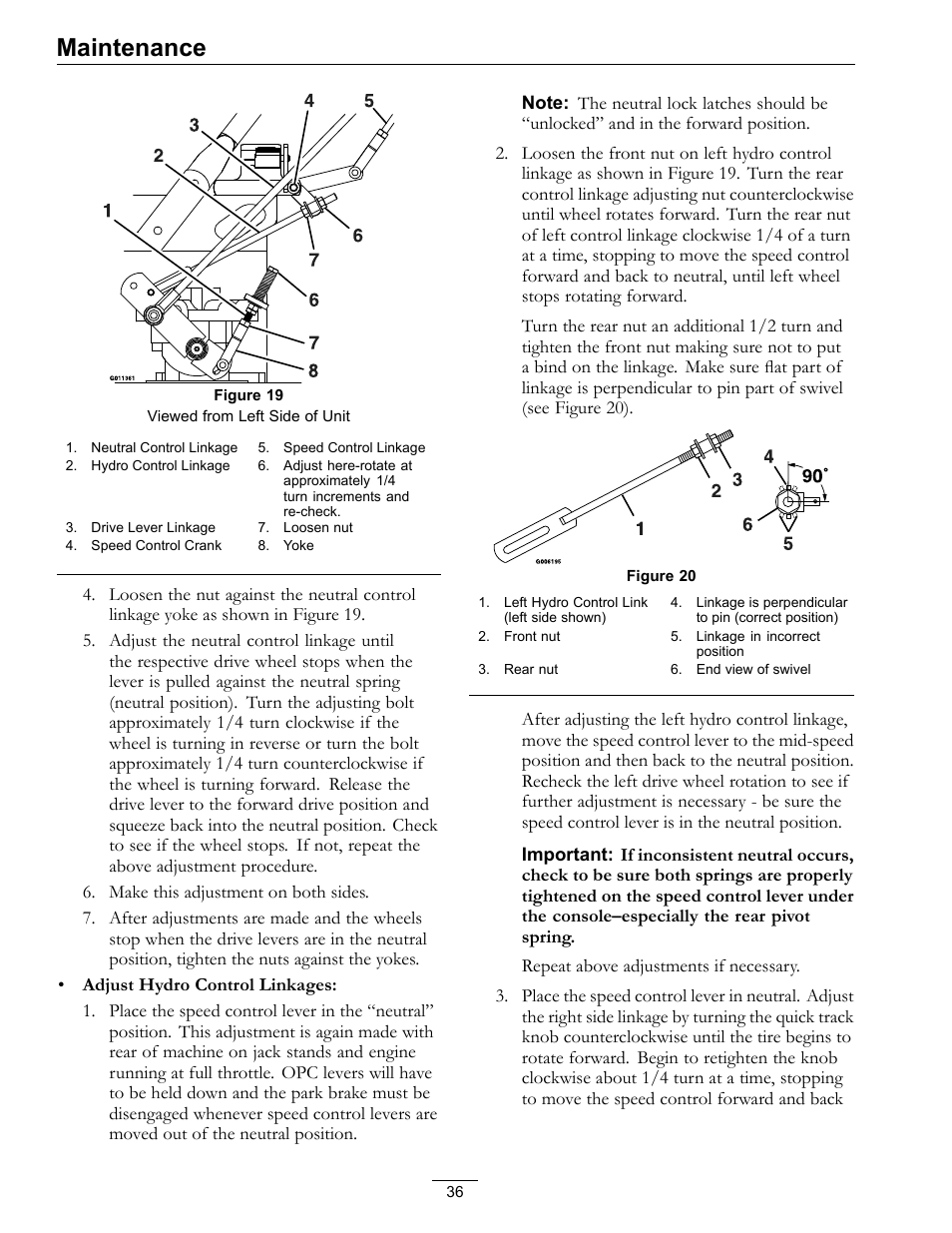 Maintenance | Exmark Turf Tracer x-series LP FMD524 User Manual | Page 36 / 48