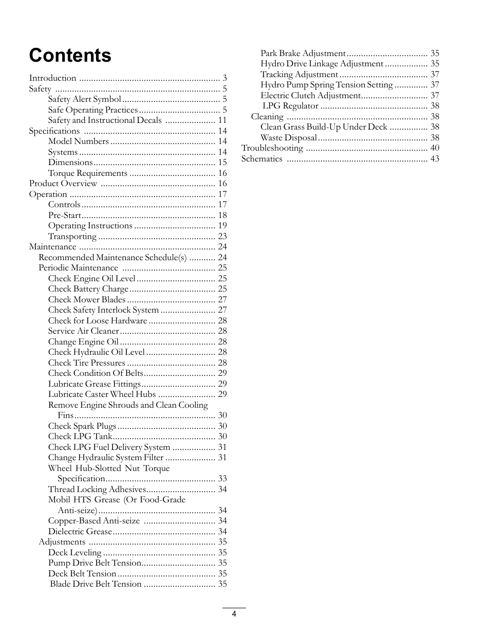 Exmark Turf Tracer x-series LP FMD524 User Manual | Page 4 / 48