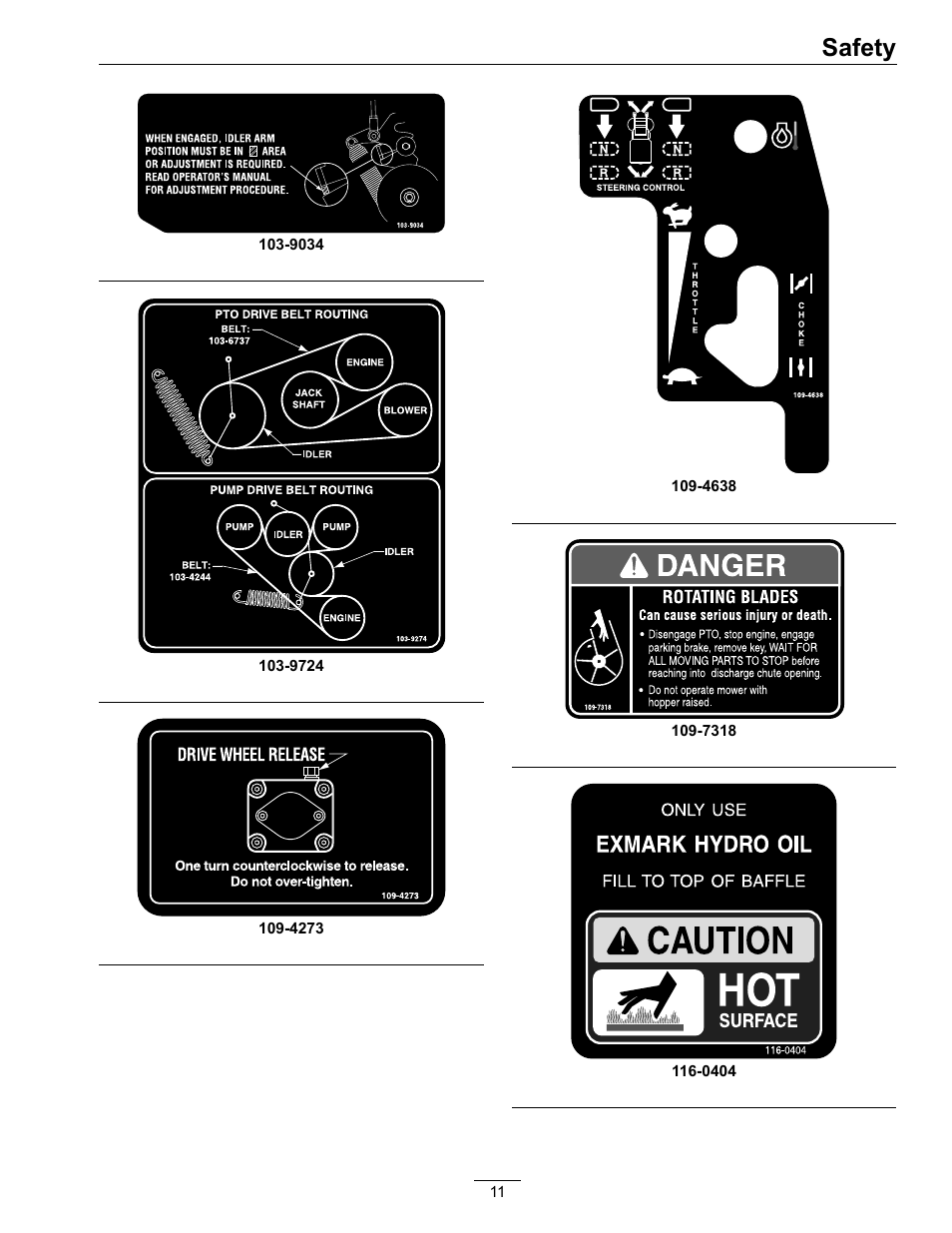 Safety | Exmark NAVIGATOR 4500-367 User Manual | Page 11 / 44