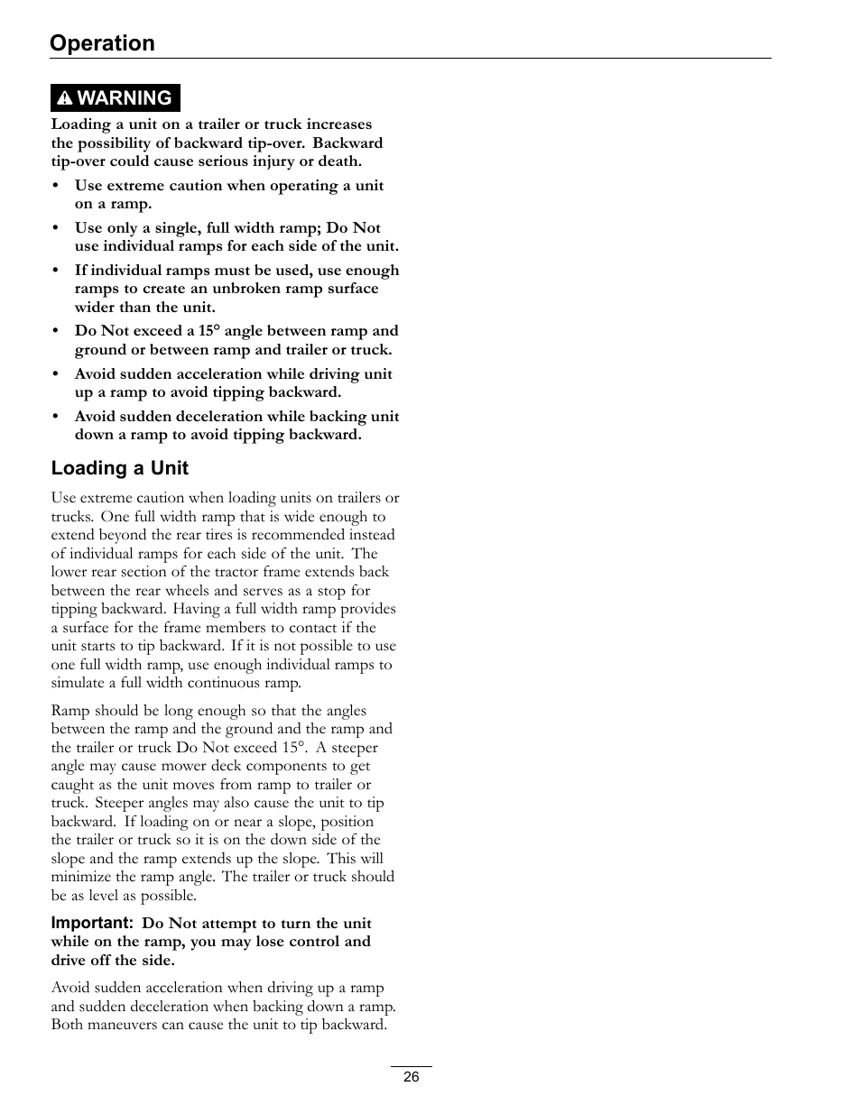 Operation | Exmark Mower Pioneer E-Series 4500-996 Rev A User Manual | Page 26 / 52