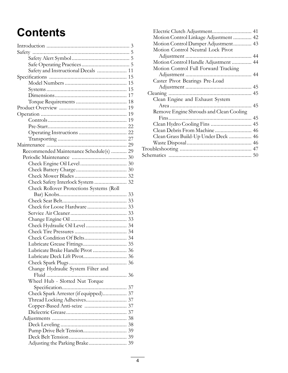 Exmark Lazer Z 4500-872 User Manual | Page 4 / 56
