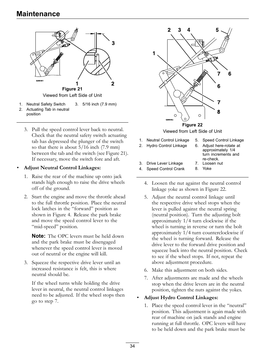 Figure 21), Maintenance | Exmark Viking Hydro 920000 User Manual | Page 34 / 48