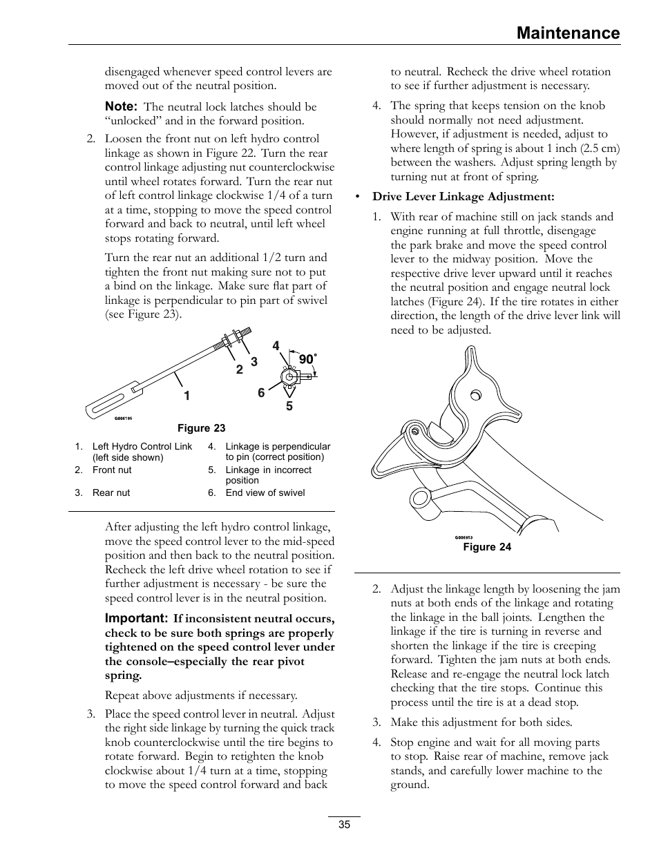 Maintenance | Exmark Viking Hydro 920000 User Manual | Page 35 / 48