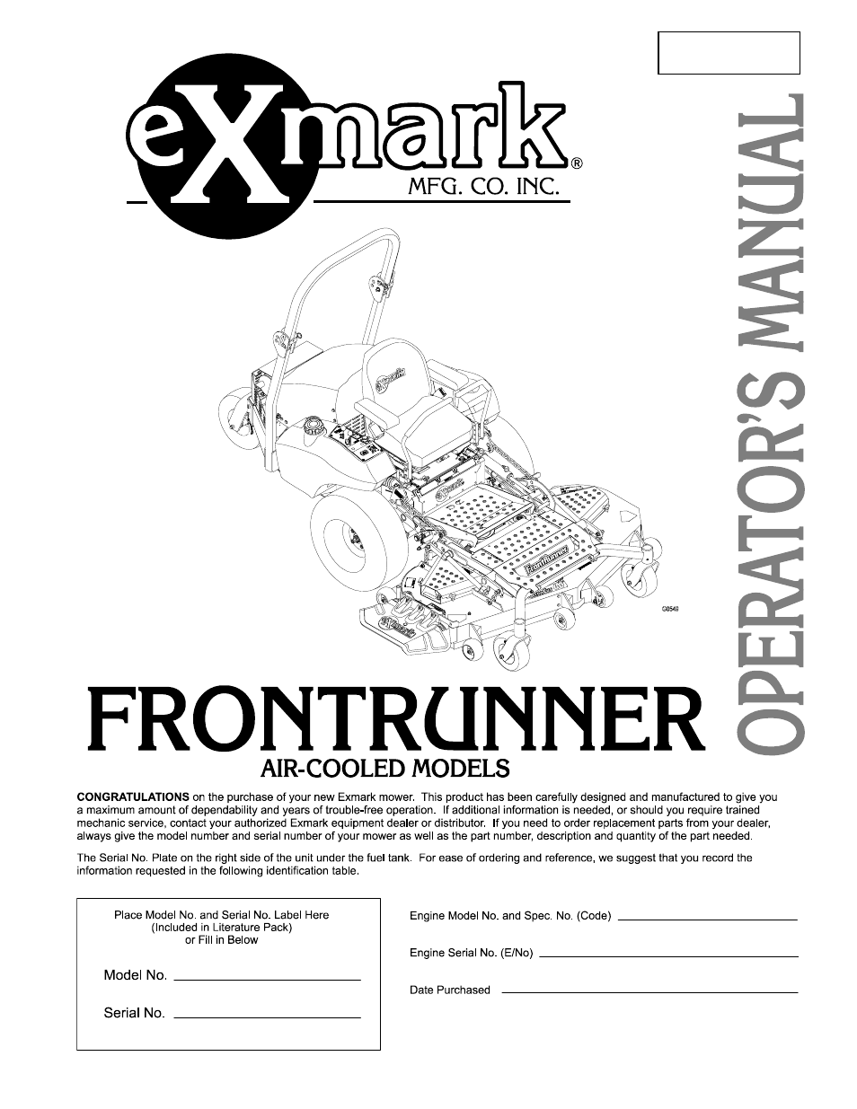 Exmark FR23KC User Manual | 48 pages