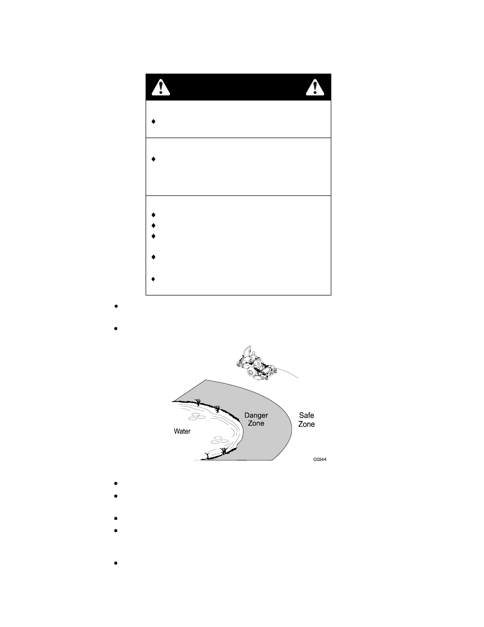 Warning | Exmark FR23KC User Manual | Page 12 / 48