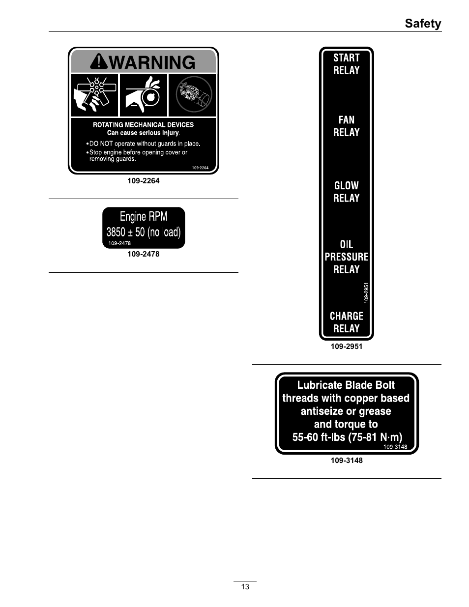 Safety | Exmark Lazer Z SX Diesel Models 4500-501 Rev A User Manual | Page 13 / 60