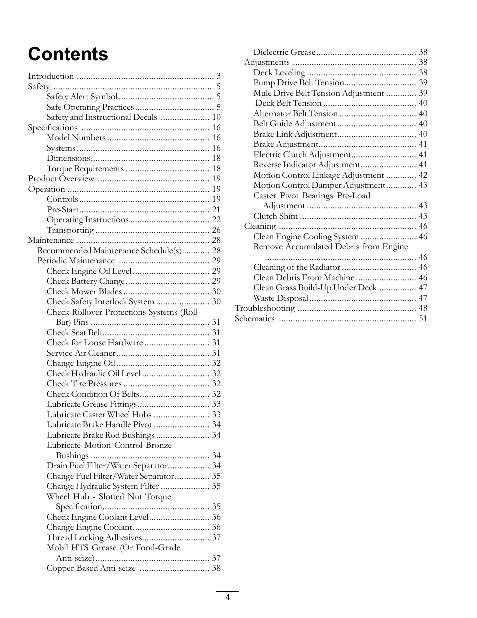 Exmark Lazer Z SX Diesel Models 4500-501 Rev A User Manual | Page 4 / 60