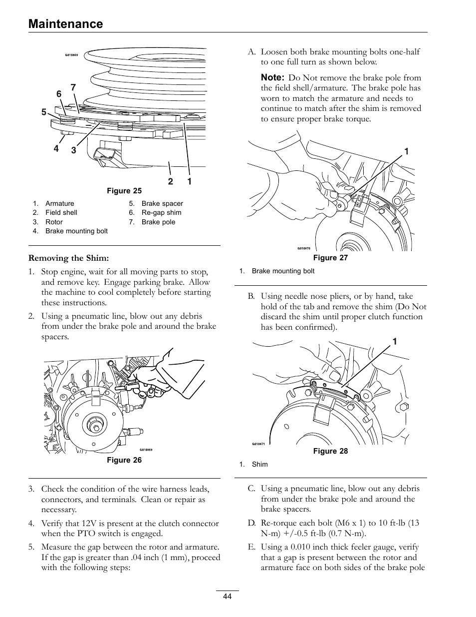Maintenance | Exmark Lazer Z SX Diesel Models 4500-501 Rev A User Manual | Page 44 / 60