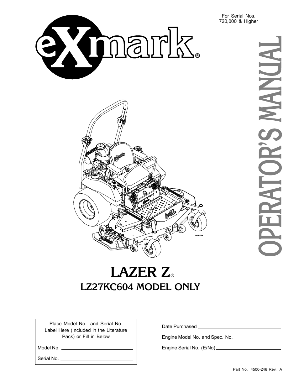 Exmark LZ27KC604 User Manual | 48 pages