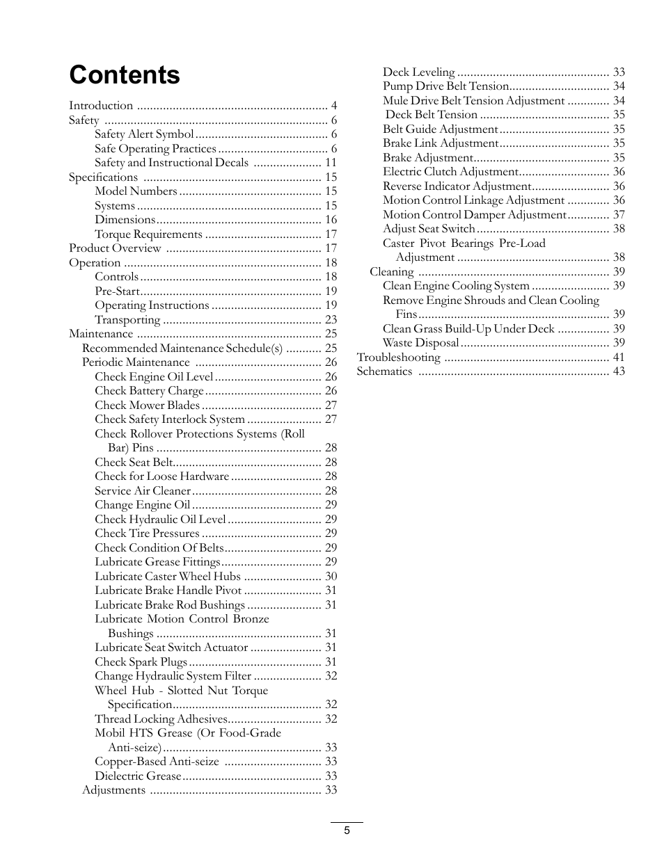 Exmark LZ27KC604 User Manual | Page 5 / 48