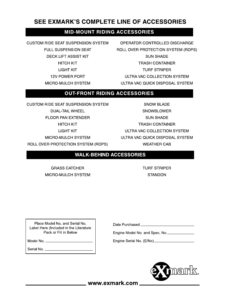 Exmark Metro 4500-353 User Manual | Page 20 / 20