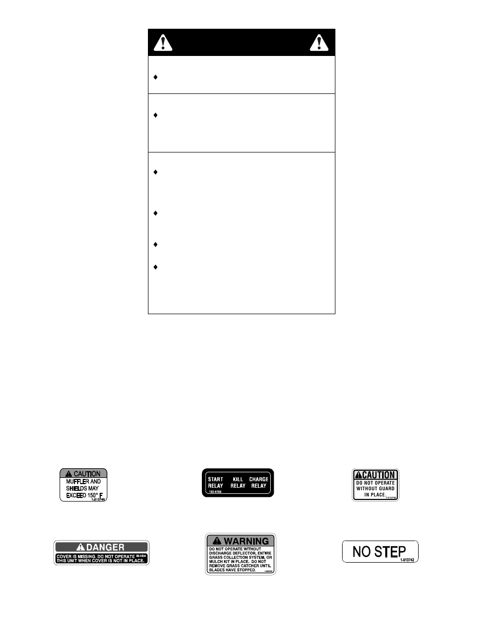 Warning | Exmark Lazer Z XS User Manual | Page 14 / 52