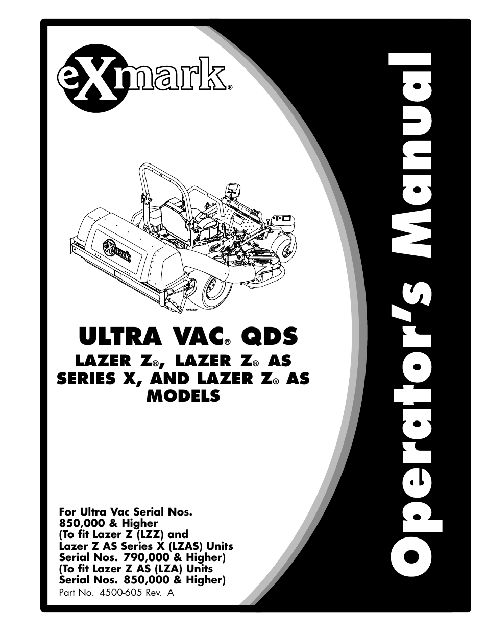 Exmark Ultra Vac QDS 00 & Higher User Manual | 32 pages