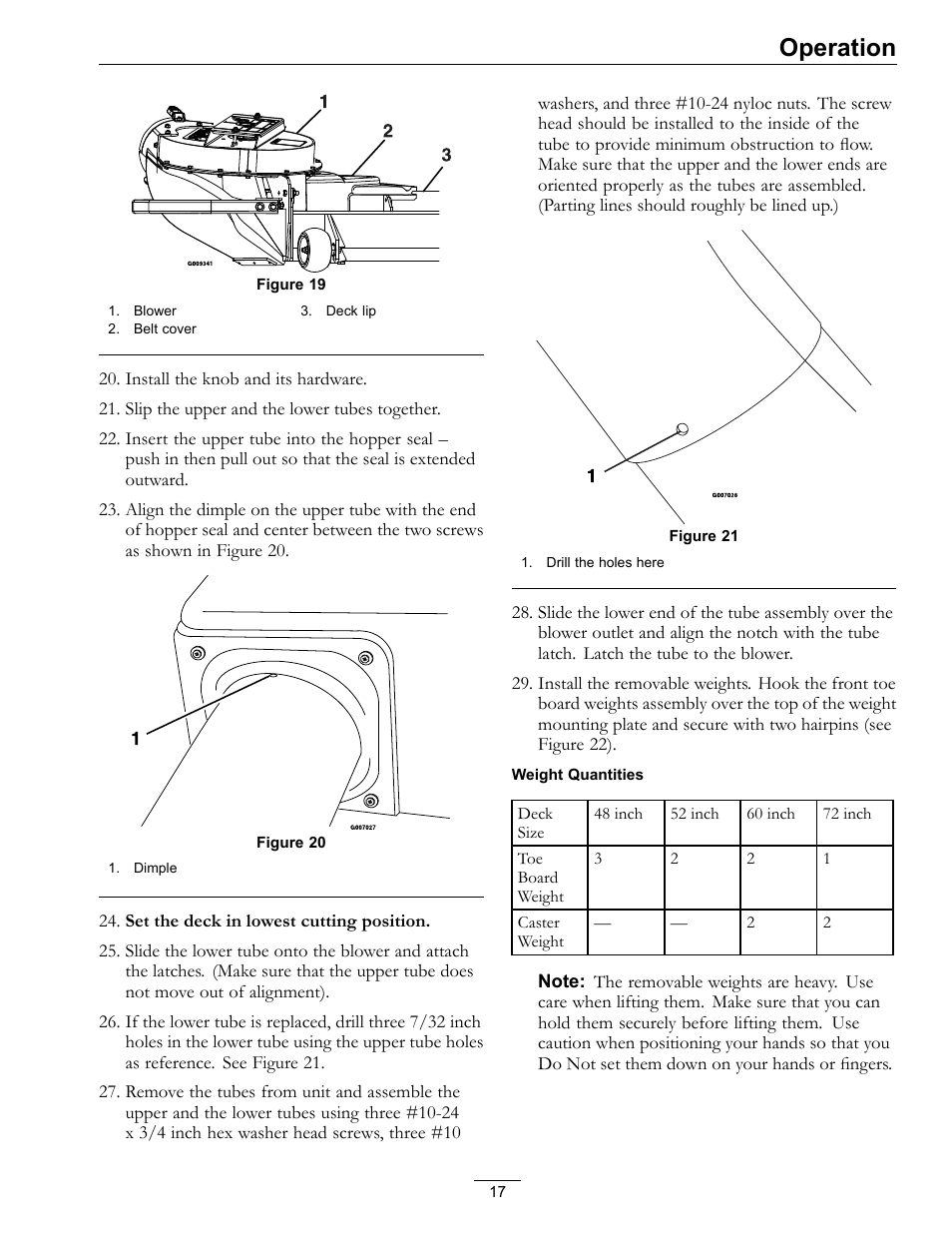 Operation | Exmark Ultra Vac QDS 00 & Higher User Manual | Page 17 / 32