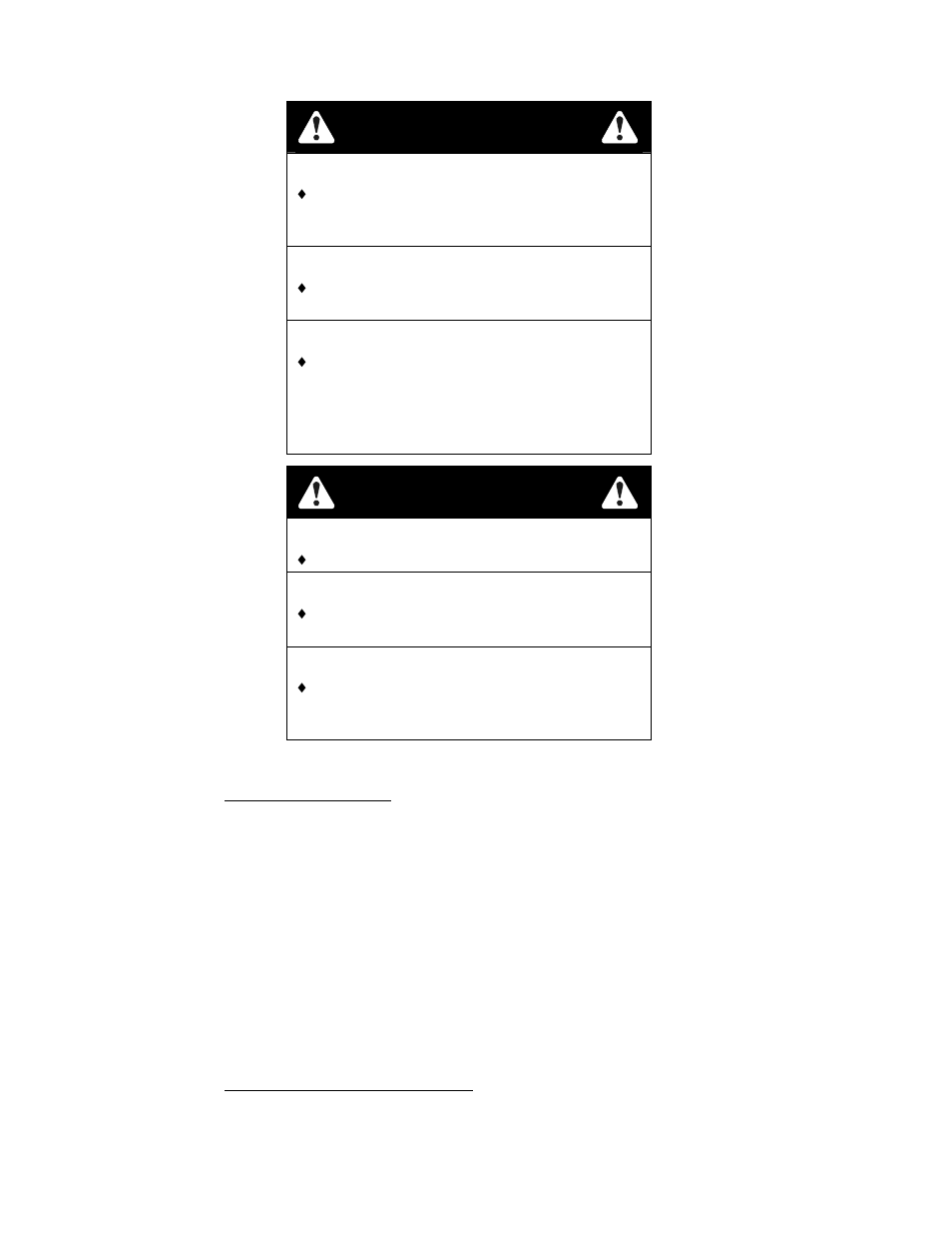 Warning | Exmark VH15KA483 User Manual | Page 22 / 44