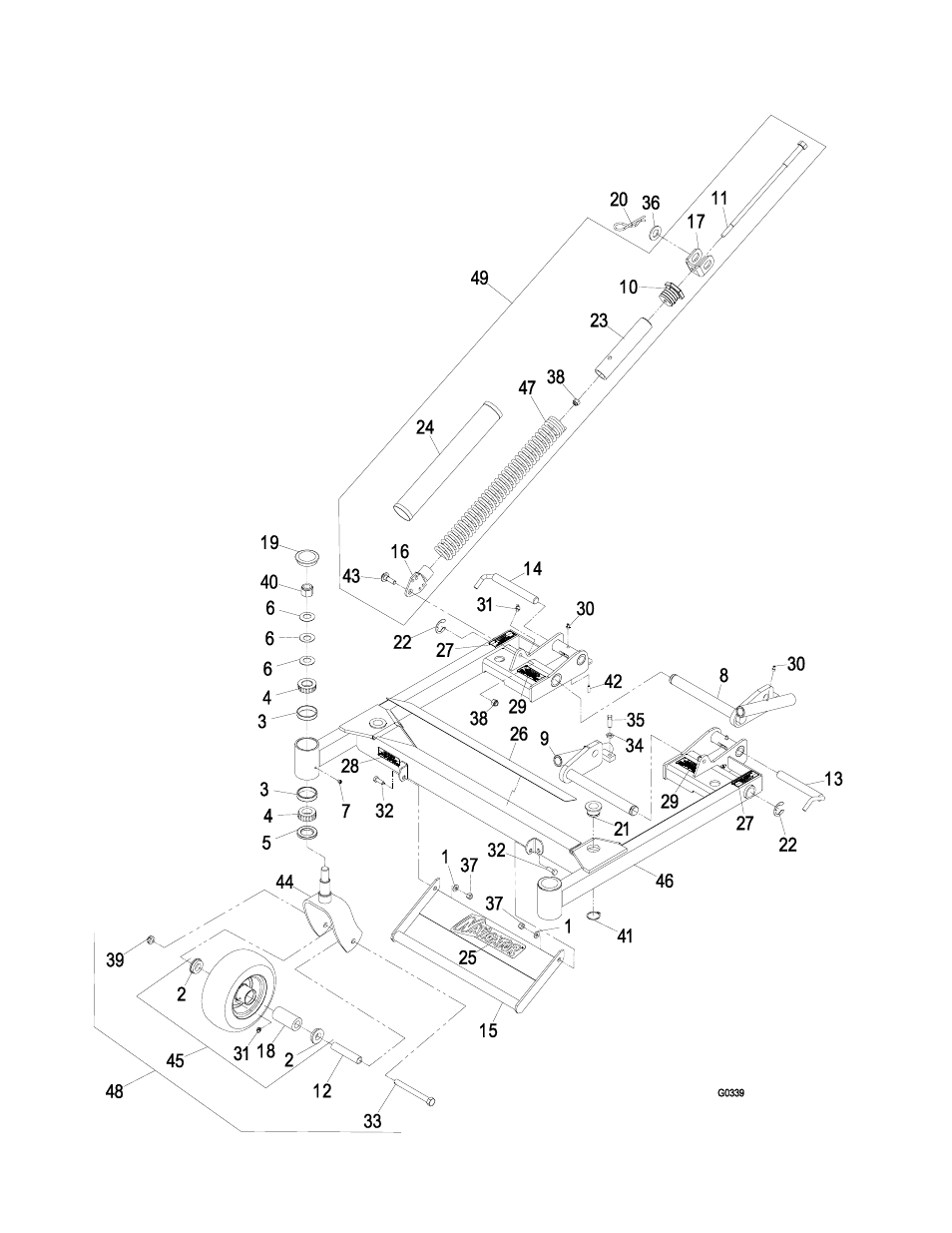 2 front frame group | Exmark CD42CD User Manual | Page 21 / 24