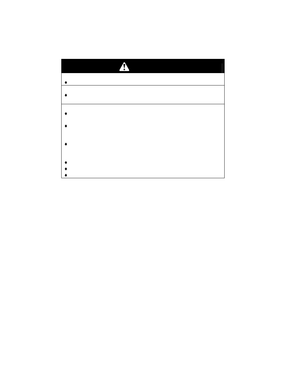 Warning | Exmark CD42CD User Manual | Page 3 / 24