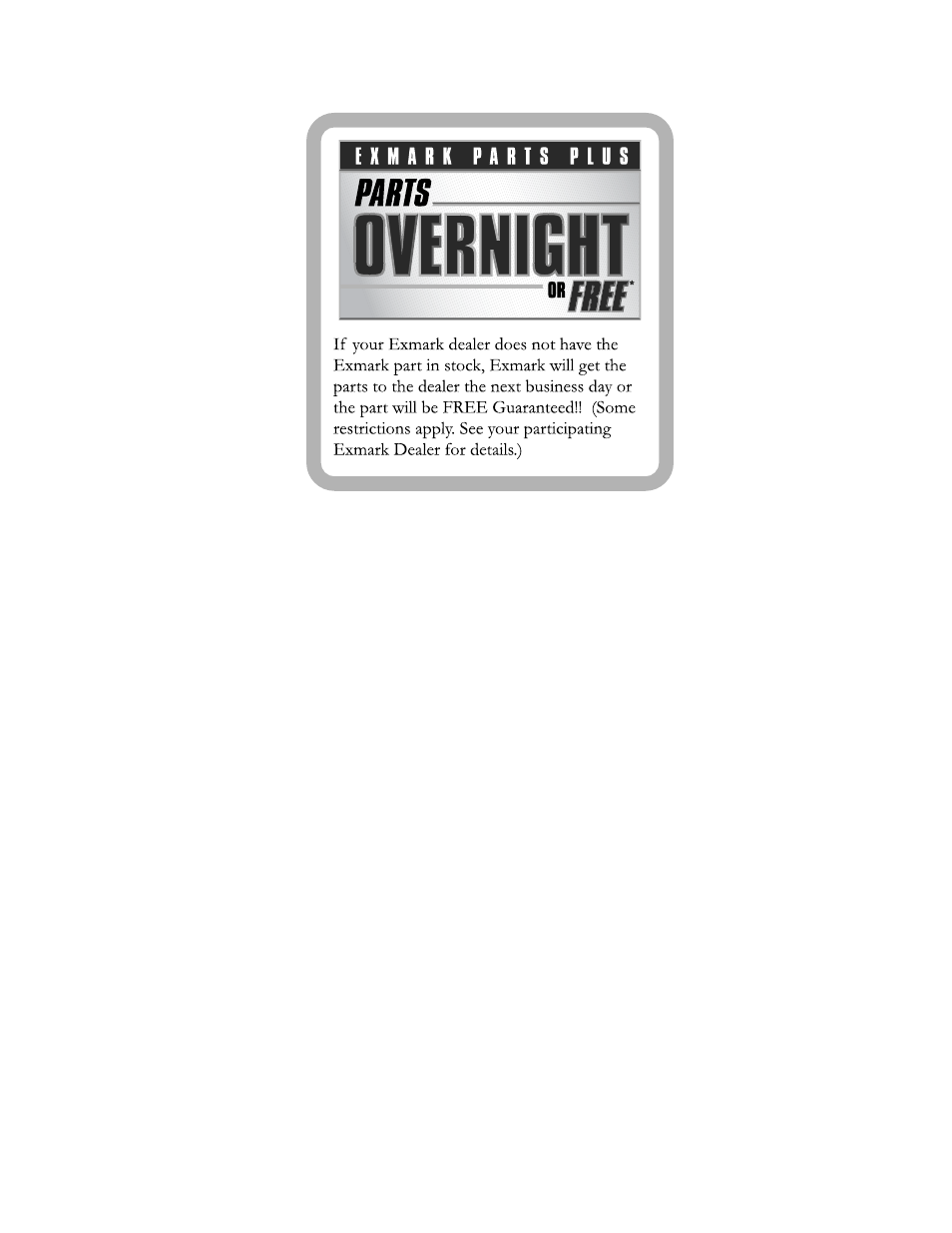 Exmark 000 & Higher User Manual | Page 2 / 24