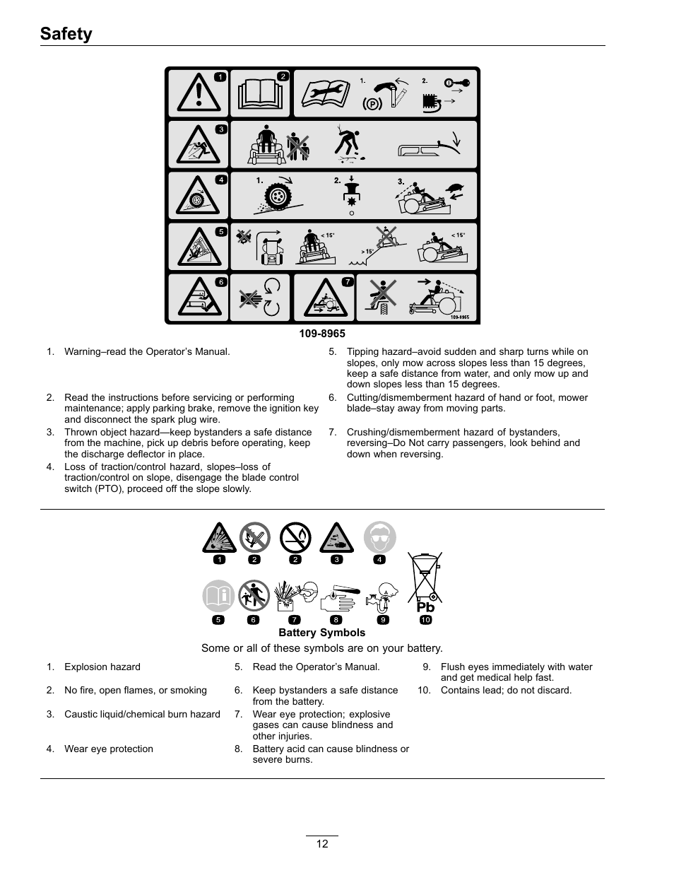 Safety | Exmark Quest 4500-450 User Manual | Page 12 / 56
