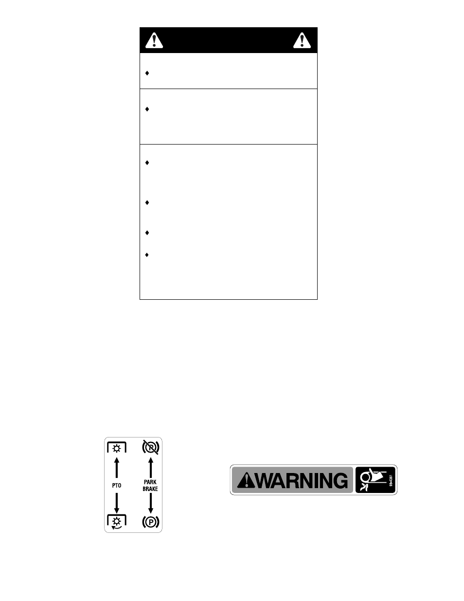 Warning | Exmark NAV20KC User Manual | Page 15 / 52