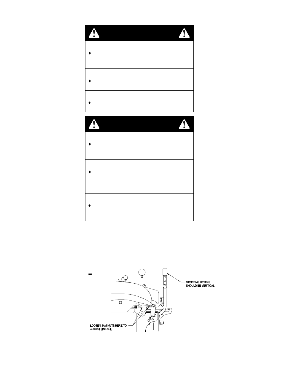 Warning, Caution | Exmark NAV20KC User Manual | Page 36 / 52