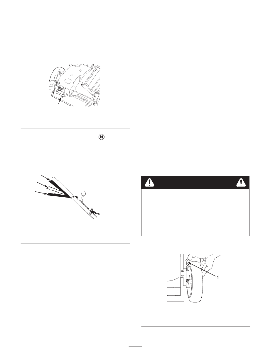 Using the self-propel drive, Using the discharge tunnel plug, Adjusting the cutting height | Danger | Exmark Metro 21 User Manual | Page 14 / 32