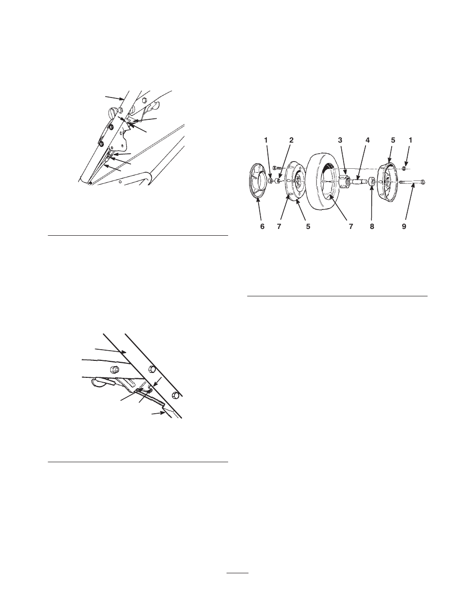 Servicing the wheels, Removing the wheels, Assembling the wheels | Exmark Metro 21 User Manual | Page 25 / 32