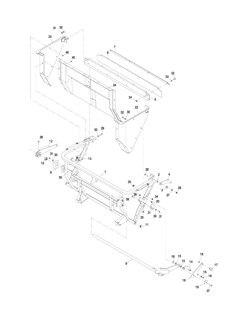 Lower hopper assembly | Exmark Lazer Z HP Models User Manual | Page 13 / 20