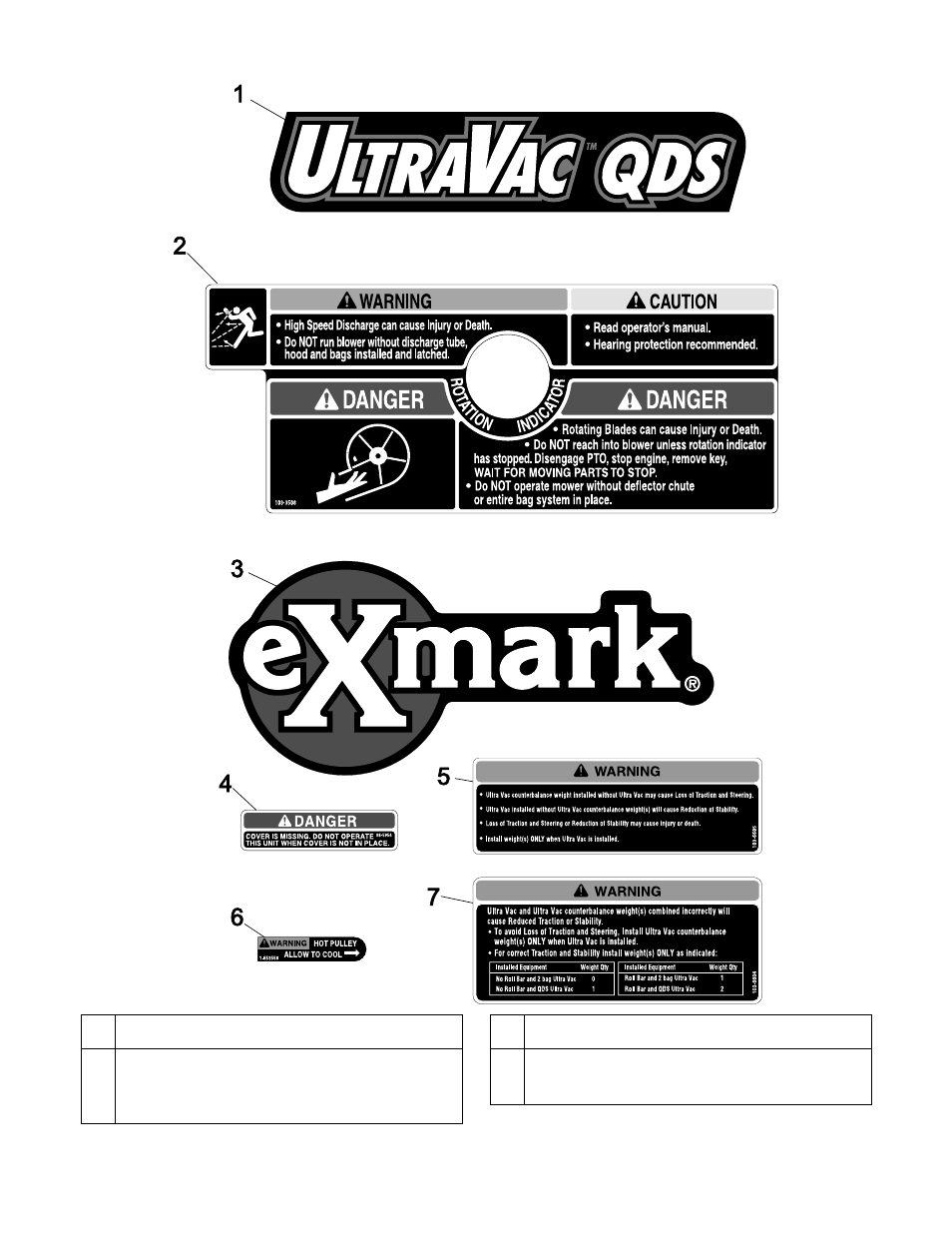 Decals | Exmark Lazer Z HP Models User Manual | Page 17 / 20